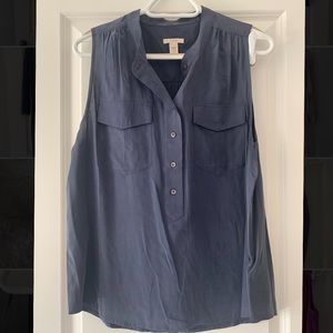 J Crew Navy Silk Tank